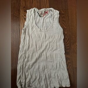 Burberry Cream Textured Tank Top